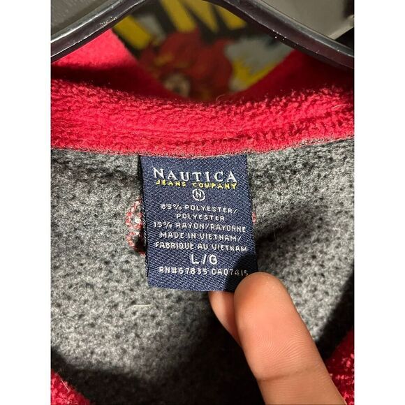 Vintage Nautica Fleece Quarter Zip Pullover Sweater - Picture 4 of 7